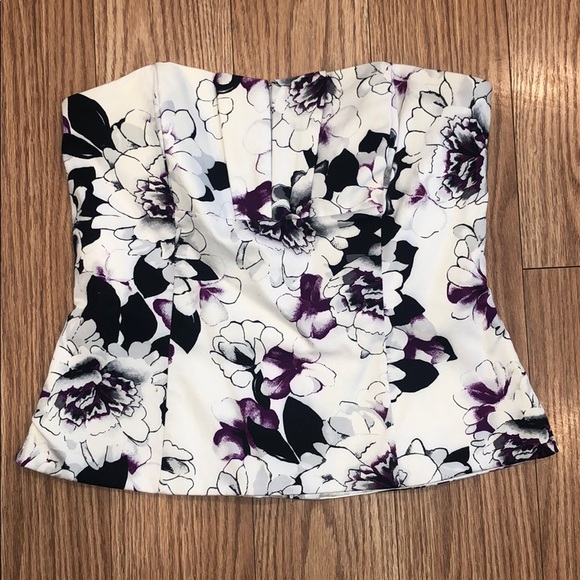 White House Black Market Tops - WHBM strapless zipper top